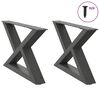 vidaXL 2 db antracitsz&uuml;rke ac&eacute;l doh&aacute;nyz&oacute;asztal l&aacute;b 60 x (30-31,3) cm