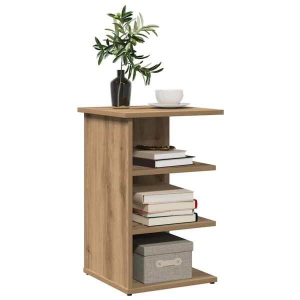 vidaXL kézműves tölgy színű szerelt fa tálalószekrény 35x35x55 cm