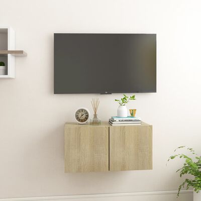 vidaXL sonoma-tölgy színű függő TV-szekrény 60 x 30 x 30 cm