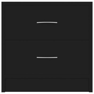 vidaXL 2 db fekete forgácslap éjjeliszekrény 40 x 30 x 40 cm