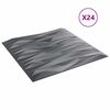 vidaXL Fali panelek 24 pcs Kősz&uuml;rke 50 x 50 cm XPS Hab
