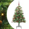 vidaXL Mű kar&aacute;csonyfa 150 LED Meleg feh&eacute;r PVC &eacute;s f&eacute;m Z&ouml;ld