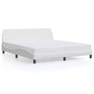 vidaXL feh&eacute;r műbőr &aacute;gykeret Dover 183 x 213 cm