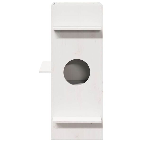 vidaXL Macskah&aacute;z feh&eacute;r 43x43x90 cm t&ouml;m&ouml;r fa fenyőfa