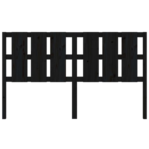 vidaXL fekete tömör fenyőfa ágyfejtámla 165,5 x 4 x 100 cm