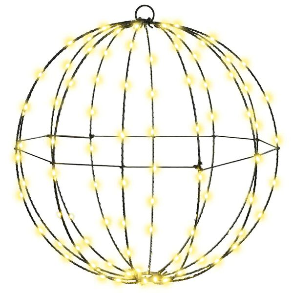 vidaXL Labda 192 LED-del 2 pcs Meleg feh&eacute;r 40 x 40 x 43,5 cm F&eacute;m