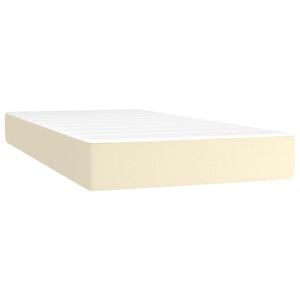 vidaXL kr&eacute;msz&iacute;nű műbőr zsebrug&oacute;s &aacute;gymatrac k&ouml;zepes kem&eacute;nys&eacute;gű 80 x 200 x 20 cm
