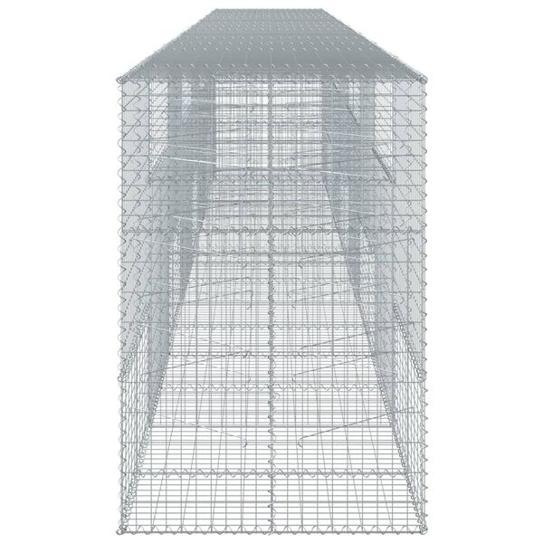 vidaXL horganyzott vas gabion kosár fedéllel 800 x 100 x 150 cm