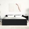 vidaXL fekete tölgy színű szerelt fa ágykeret matrac nélkül 160x200 cm