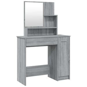 vidaXL sz&uuml;rke sonoma sz&iacute;nű f&eacute;s&uuml;lk&ouml;dőasztal t&uuml;k&ouml;rrel 86,5 x 35 x 136 cm