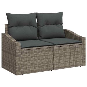 vidaXL Kerti kanap&eacute; p&aacute;rn&aacute;val 123 x 62 x 69 cm polirattan