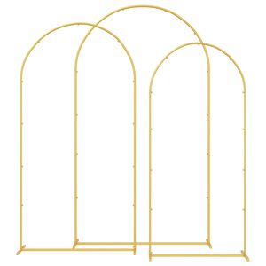 vidaXL Esk&uuml;vői &Iacute;v 3 db Arany 120 x 40 x 217 cm Ac&eacute;l