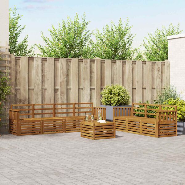 vidaXL &Uuml;lőgarnit&uacute;r&aacute;k 8 pcs Term&eacute;szetes T&ouml;m&ouml;r Ak&aacute;cfa