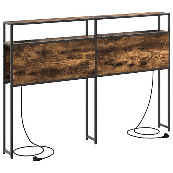 vidaXL T&aacute;rol&oacute; fejt&aacute;mla polcokkal F&uuml;st&ouml;lt t&ouml;lgy 140 cm Faanyag