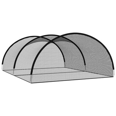 vidaXL fekete poliészter baseball labdafogó háló 500x400x250 cm