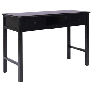 vidaXL fekete fa &iacute;r&oacute;asztal 110 x 45 x 76 cm