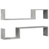 vidaXL 2 db betonsz&uuml;rke szerelt fa fali polc 100 x 15 x 20 cm