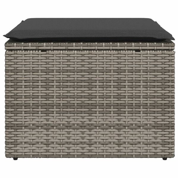 vidaXL sz&uuml;rke polyrattan kerti sz&eacute;k p&aacute;rn&aacute;val 55 x 55 x 37 cm