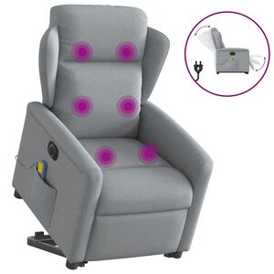 vidaXL vil&aacute;gossz&uuml;rke sz&ouml;vet d&ouml;nthető elektromos &aacute;ll&oacute; massz&aacute;zsfotel