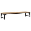 vidaXL Monitor Tart&oacute; K&eacute;zműves T&ouml;lgy 85 x 23 x 15,5 cm Szerelt Fa