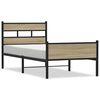 vidaXL sonoma t&ouml;lgy sz&iacute;nű szerelt fa &aacute;gykeret matrac n&eacute;lk&uuml;l 80x200 cm