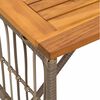 vidaXL K&uuml;lt&eacute;ri Asztal Sz&uuml;rke 80 x 40 x 40 cm Ac&eacute;l &eacute;s poli rattan