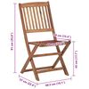 vidaXL 8 db &ouml;sszecsukhat&oacute; t&ouml;m&ouml;r ak&aacute;cfa kerti sz&eacute;k p&aacute;rn&aacute;kkal