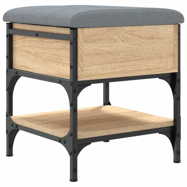 vidaXL sonoma t&ouml;lgy sz&iacute;nű szerelt fa cipőt&aacute;rol&oacute; pad 42 x 42 x 45 cm