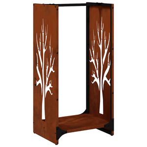 vidaXL tűzifa &aacute;llv&aacute;ny 40x30x80 cm időj&aacute;r&aacute;s&aacute;ll&oacute; ac&eacute;lb&oacute;l