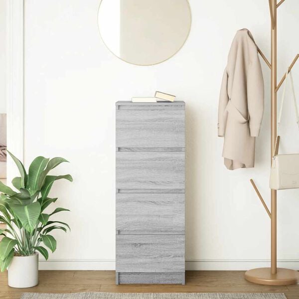 vidaXL sz&uuml;rke sonoma sz&iacute;nű szerelt fa t&aacute;lal&oacute;szekr&eacute;ny 37,5x35x99 cm