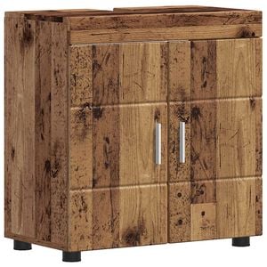 vidaXL F&uuml;rdőszobai Szekr&eacute;ny Szett TULUM &Ouml;reg fa 60 x 34 x 63 cm