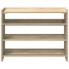 vidaXL sonoma tölgy színű szerelt fa cipőtartó 80x25x62 cm
