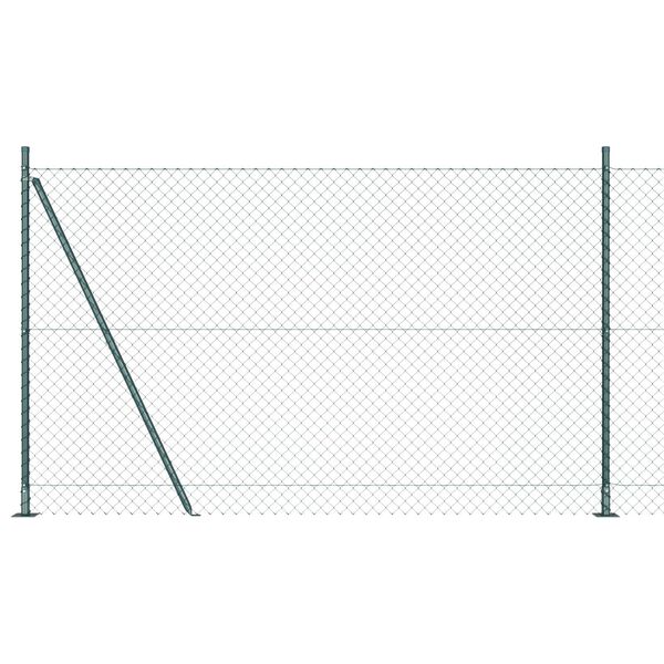 vidaXL Ker&iacute;t&eacute;soszlop Z&ouml;ld 10 x 1,6 m (40 x 40 mm r&aacute;cs) Ac&eacute;l &eacute;s PVC