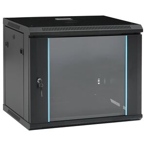vidaXL 9U fali h&aacute;l&oacute;zati szekr&eacute;ny 19" IP20 600 x 450 x 510 mm