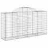 vidaXL 3 db íves horganyzott vas gabion kosár 200 x 50 x 100/120 cm
