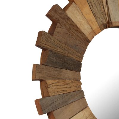 vidaXL tömör újrahasznosított fa keretű falitükör 70 cm