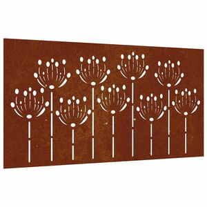 vidaXL vir&aacute;gmint&aacute;s corten ac&eacute;l kerti fald&iacute;sz 105 x 55 cm