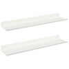 vidaXL Lebegő polc Falra szerelhető 2 pcs Feh&eacute;r 100 x 9 x 2,5 cm Ac&eacute;l