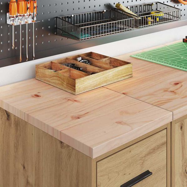 vidaXL 2 db k&eacute;zműves t&ouml;lgy sz&iacute;nű szerelt fa gar&aacute;zs szekr&eacute;nyek