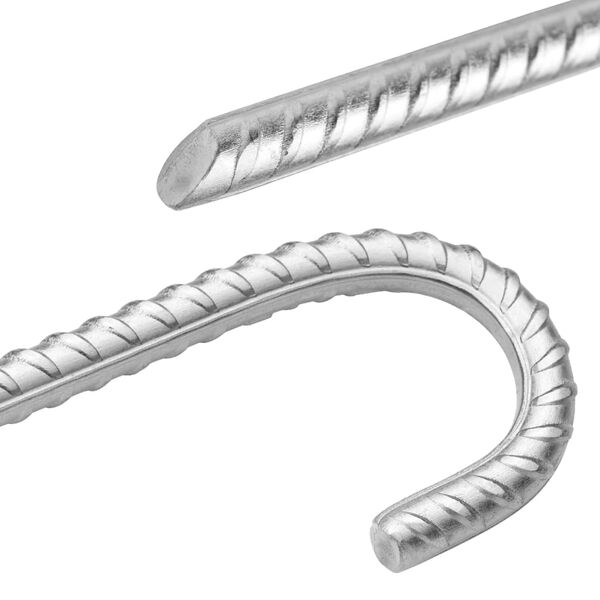 vidaXL 6 db horganyzott ac&eacute;l s&aacute;torszeg 41,5 cm &Oslash;12 mm