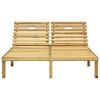 vidaXL impregnált fenyőfa kétszemélyes napozóágy bézs párnákkal