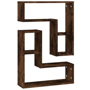 vidaXL 2 db f&uuml;st&ouml;s t&ouml;lgy sz&iacute;nű szerelt fa falipolc 50 x 15 x 50 cm