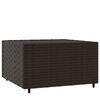 vidaXL barna polyrattan n&eacute;gyzet alak&uacute; kerti doh&aacute;nyz&oacute;asztal 50x50x30 cm