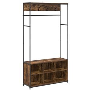 vidaXL Kab&aacute;t&aacute;llv&aacute;ny cipőpaddal F&uuml;st&ouml;s T&ouml;lgy 100 x 32 x 180,5 cm