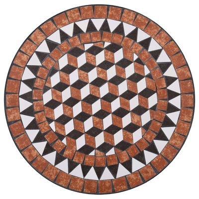vidaXL barna kerámia mozaikos bisztróasztal 60 cm