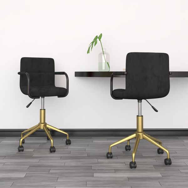 vidaXL 2 db fekete b&aacute;rsony forg&oacute; &eacute;tkezősz&eacute;k