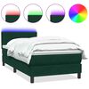 vidaXL s&ouml;t&eacute;tz&ouml;ld b&aacute;rsony rug&oacute;s &eacute;s LED-es &aacute;gy matraccal 100x220 cm