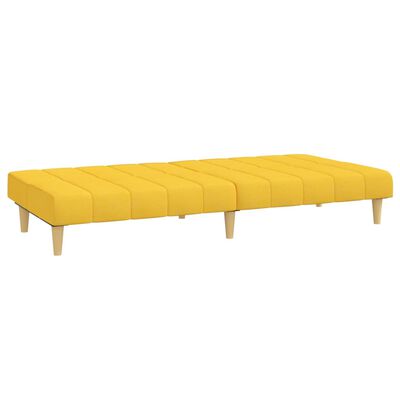 vidaXL kétszemélyes sárga szövet kanapéágy