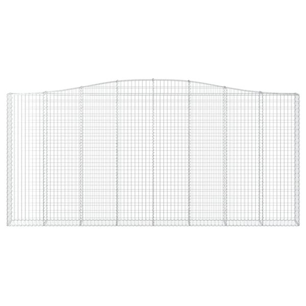 vidaXL 4 db &iacute;ves horganyzott vas gabion kos&aacute;r 400x30x180/200 cm