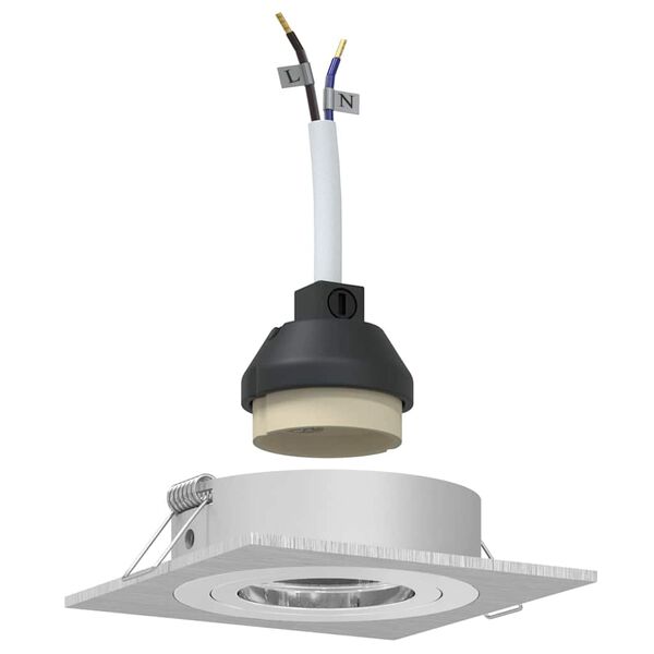 vidaXL Spotl&aacute;mpa 12 pcs Ez&uuml;st 9 x 9 x 2 cm Alum&iacute;nium